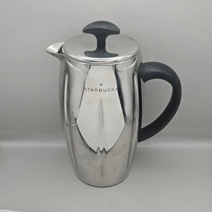 Starbucks Barista 2003 French Press Coffee Maker Pot Silver Stainless Steel - Picture 1 of 7
