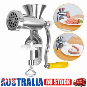 Manual Kitchen Meat Grinder Mincer Stuffer Table Hand Sausage Filler Maker AU - Picture 1 of 8