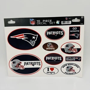 NFL New England Patriots 10 Stück Aufkleber Set Fenster Auto Neu Team Sticker Oval - Bild 1 von 7