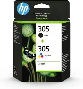 HP 305, Black/Tri-Colour Original Ink Cartridges - Picture 1 of 9
