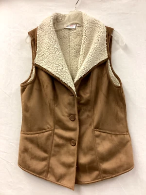 Chaleco D & Co bronceado para mujer talla pequeña Foto 1 de 4