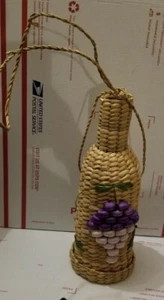 CESTA DE UVAS RAFIA de colección mimbre/ratán - Imagen 1 de 4