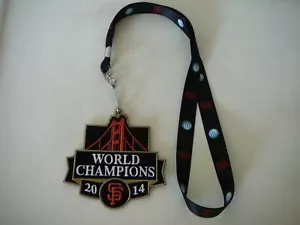 San Francisco SF Giants 2014 World Champions Embroidered Patch & Lanyard - Picture 1 of 8
