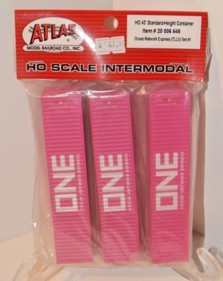 Atlas HO #20 006 646 Ocean Network 40' Standard Height Container 3-Pack #1 NEW - Image 1 of 2