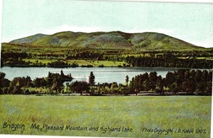 Vintage 1907 Bridgton ME Pleasant Mountain & Highland Lake Postkarte - Bild 1 von 2