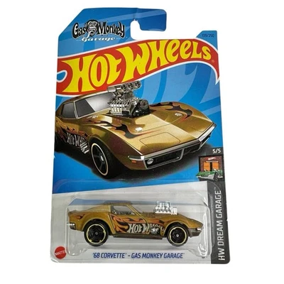 Hot Wheels '68 Corvette Gas Monkey Garage Gold HW Dream Garage 5/5 139/250 NEW - Image 1 of 2
