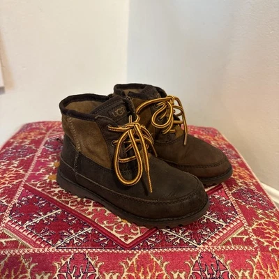 Ugg Australia Orin Chukka Toddler Boys Size 9C Brown Leather Ankle Fall Bootie - Image 1 of 4