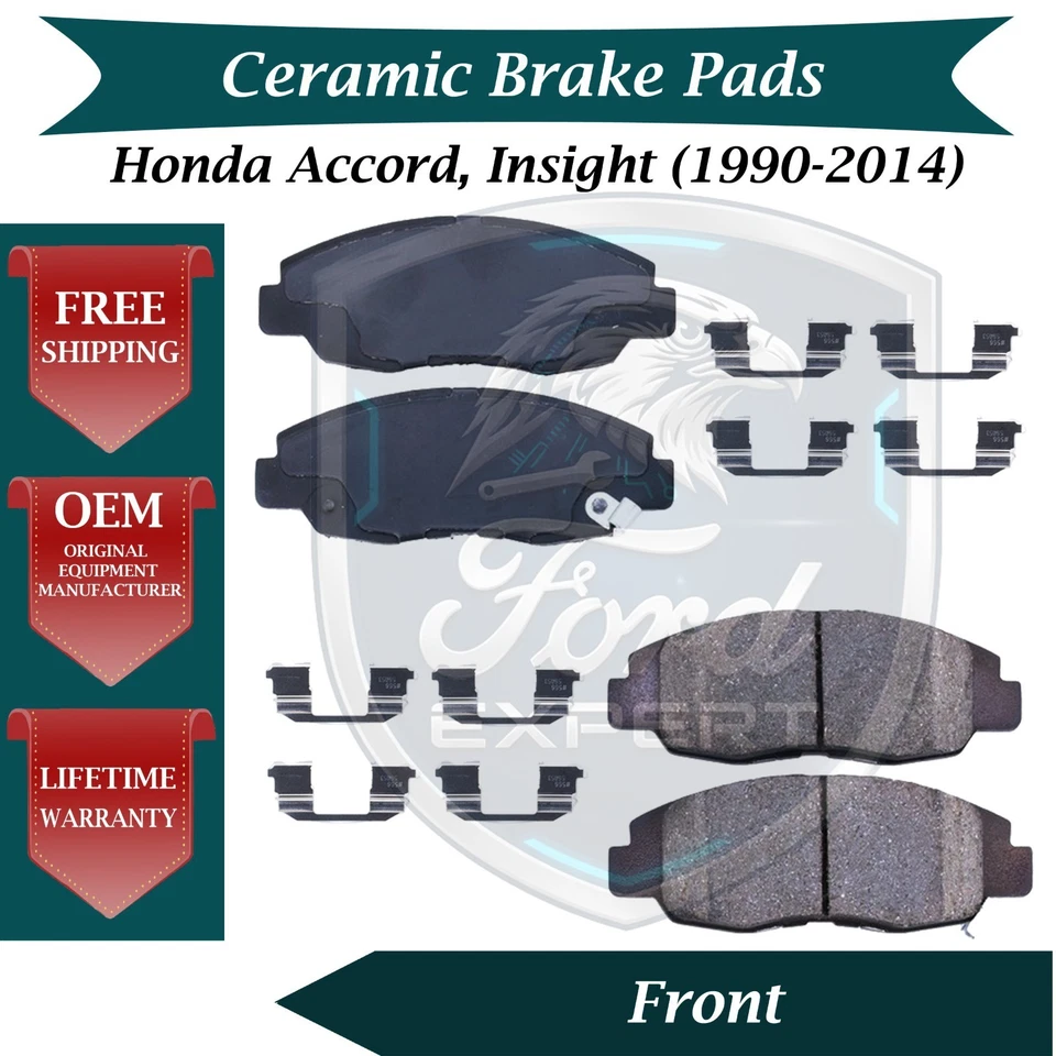 Nuevo kit de pastillas de freno delanteras de cerámica OE para Honda Accord y Honda Insight 1990-2014 Foto 1 de 4