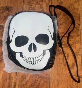 NEU ~ Totenkopf Handtasche ~ Halloween ~ 9x7x3 Zoll Schultertasche - Bild 1 von 7