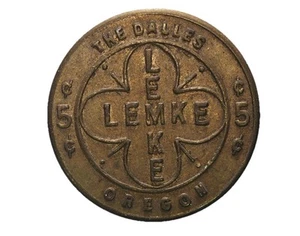 The Dalles Oregon Handelsmedaille, McClaskey Brothers, Lemke - Bild 1 von 2