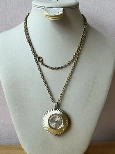 VINTAGE TIMEX MECHANICAL WATCH PENDANT NECKLACE AS IS - Picture 1 of 24