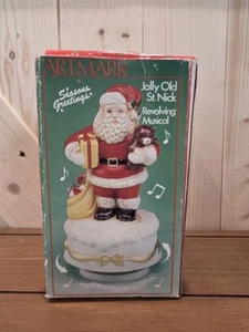 Artmark Santa Joly Old St. Nick Music Box Works - Picture 1 of 8