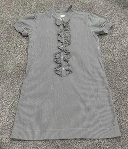 Nili Lotan Popover Striped Ruffled Button Front Puff Sleeve Dress XS - Picture 1 of 6