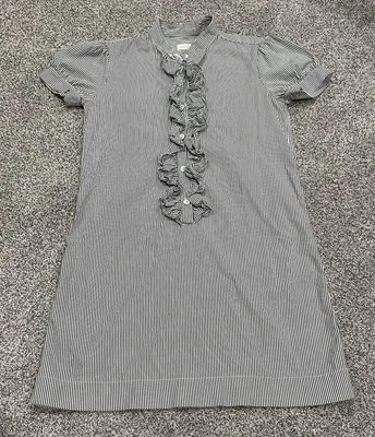 Nili Lotan Popover Striped Ruffled Button Front Puff Sleeve Dress XS - Image 1 of 4