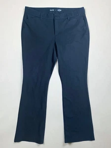 Pantaloni Old Navy High Rise Pixie Flare Secret tasche lisce taglia 14 neri - Foto 1 di 8