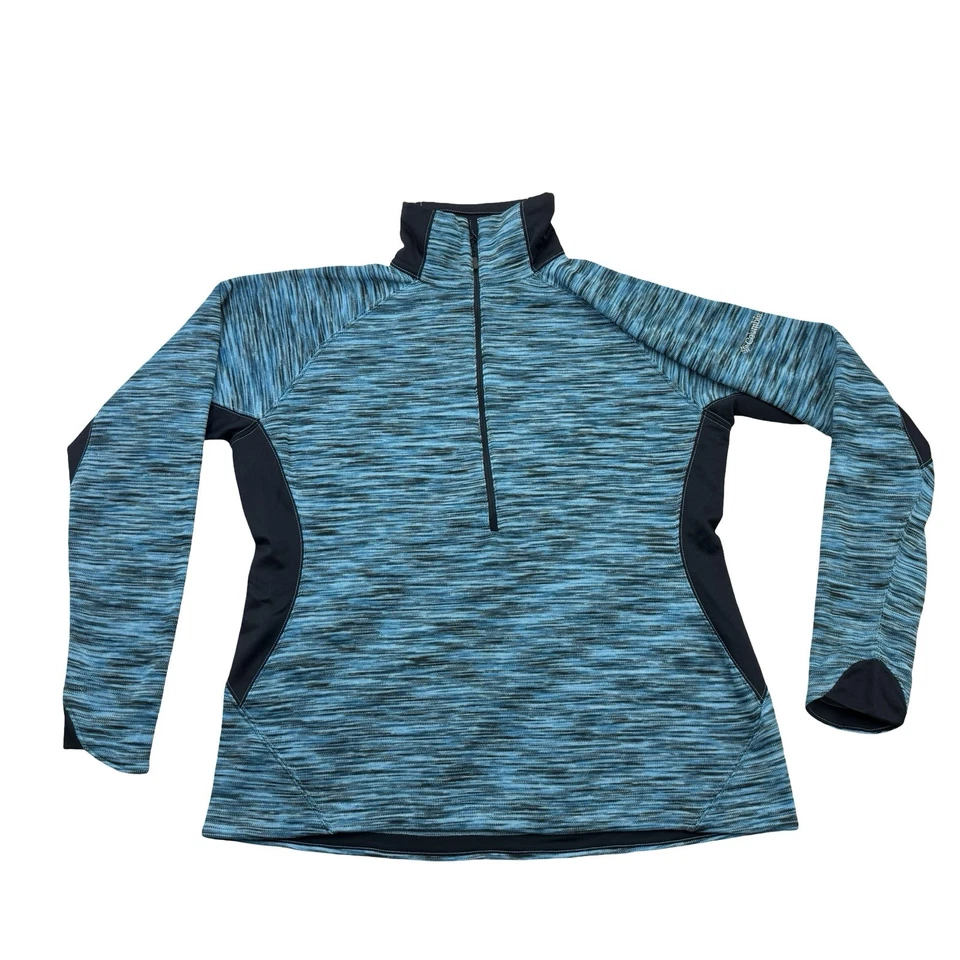 Columbia Shirt Womens XL Blue Long Sleeve 1/4 Zip Outdoors Hiking Athletic - Image 1 of 4