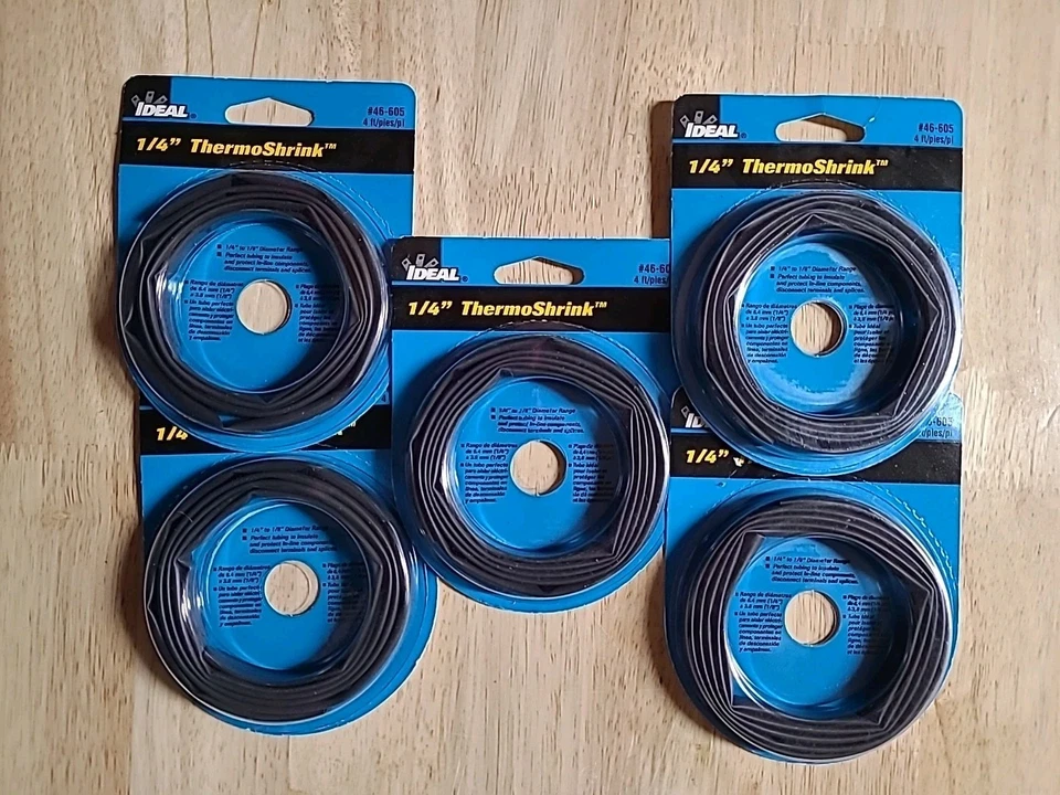 NEW 5 Pack! Ideal 1/4 to 1/8 Thermoshrink  4 Feet 46-605 Isolation Tubing - Image 1 of 1