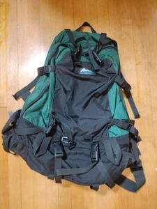 Vintage Gregory Backpack 90s Teal Black Hiking Pack Large USA Made Padded Straps - Picture 1 of 13