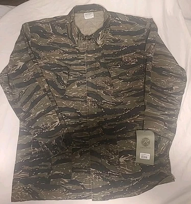 Rothco Tiger Striped Camo Long Sleeve Buttondown Shirt Style 4621 Mens Womens XL - Image 1 of 4