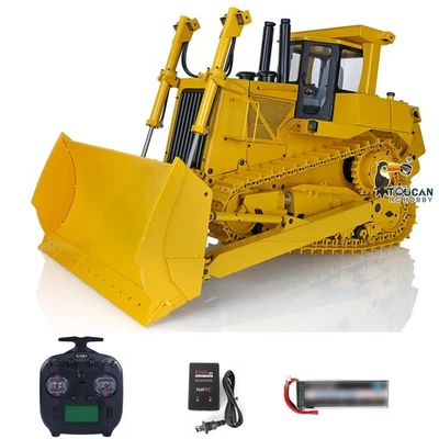 Metal 1/14 RC Assembled Bulldozer Hydraulic Tracked Dozer Model ST8 Radio Motor - Image 1 of 4