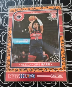 ALEXANDRE SARR WIZARDS 2024-25 HAUNTED HOOPS ORANGE PUMPKIN ROOKIE RC CARD 232 - Picture 1 of 2