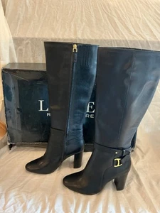 NWT Women’s Black Lauren Ralph Lauren Makenna Boots, Size 7 - Picture 1 of 3