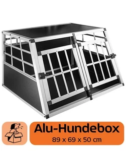Alu Hundetransportbox Auto Hundebox Transportbox Aluminium 89 x 69 x 50 Petigi - Bild 1 von 3