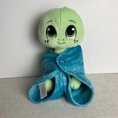 Pelúcia Sea World Parks & Entertainment bebê tartaruga com cobertor. Super macio! - Imagem 1 de 4