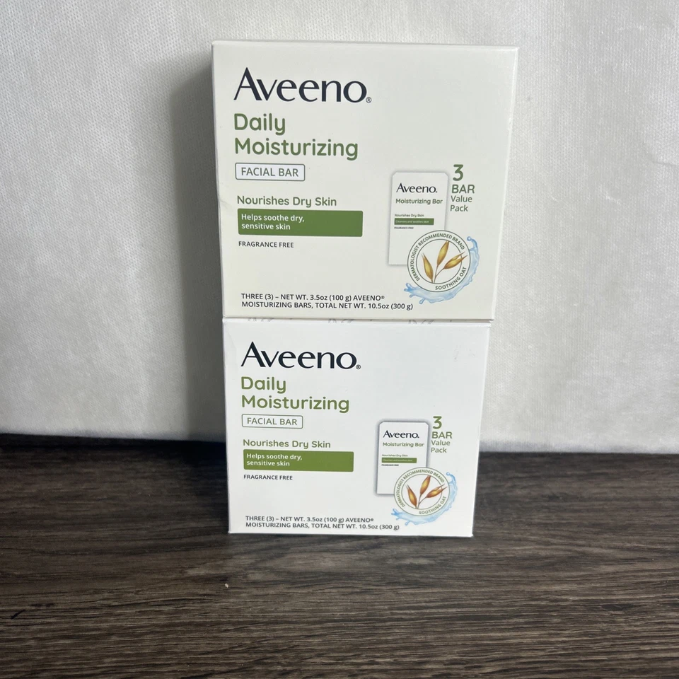 (3) Bars AVEENO Daily Moisturizing Facial Bar Value Pack Fragrance