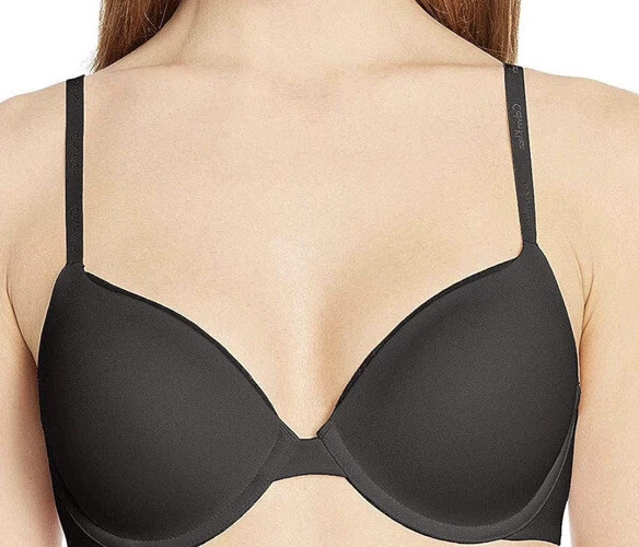 Calvin Klein Constant Convertible Strap Lightly Lined Demi Bra Black Size 32D CK