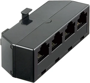 ISDN T-Adapter ; TEL ADAP RJ45/8P4C 1xM 4xF BLACK - Zdjęcie 1 z 1