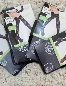 1 x BLACK Halloween Ghost Thigh-High Stockings Socks LADIES~BRAND NEW*USA Seller - Picture 1 of 2