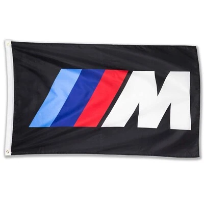 BMW M Logo Flag Banner Wall Decor car Flag 3x5ft  Garage Best banner - Image 1 of 4