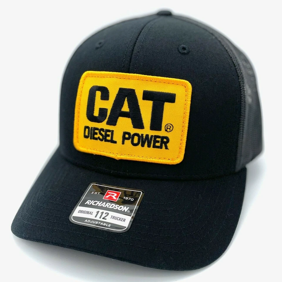 Винтажная нашивка Caterpillar CAT — Diesel Power — Richardson 112 черная - Изображение 1 из 4