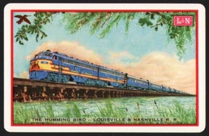 Vintage playing card L & N railroad The Humming Bird train Louisville Nashville - Picture 1 of 2