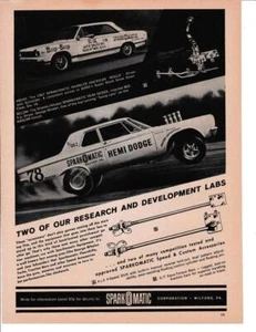 1967 Sparkomatic Print-Ad/ Shields/Whalen Hemi Dodge Funny Car-Rambler SS - Picture 1 of 1