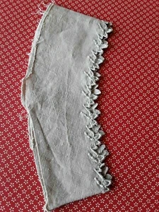 recup ANTIKE Mancheron Handstickerei Leinen #ALTER Stoff Mischling Embro - Bild 1 von 2