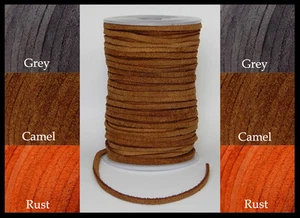 3 mm 4 mm 5 mm FLACHWILDLEDER 100 % ECHTLEDER HOCHWERTIGE KORDEL SPITZE TANGA GÜRTEL  - Bild 1 von 7