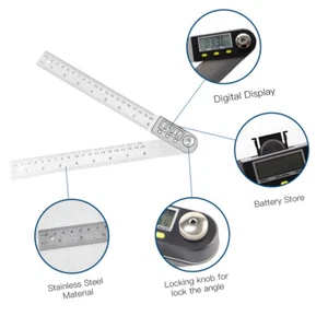 Digital Angle Finder Protractor Zeroing Locking Function Electronic Angle Ruler - Picture 1 of 10