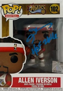 Allen Iverson inscribed autographed signed funko pop #102 Philadelphia 76ers JSA - Picture 1 of 3