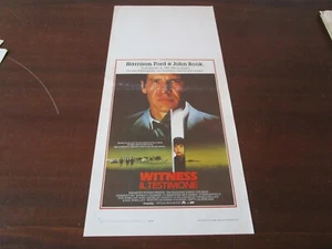 LOCANDINA ORIGINALE WITNESS IL TESTIMONE HARRISON FORD 1985 - Imagen 1 de 2