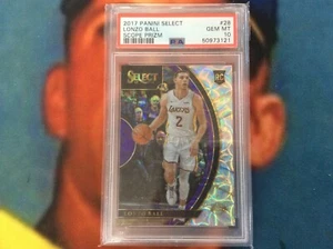 2017 Select Scope Prizm Lonzo Ball PSA 10 Rookie RC Card Graded #28 GEM MINT - Picture 1 of 2