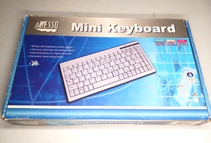 Adesso ACK-595 ACK-595PW Mini Keyboard with Embedded Numeric Keypad PS2 White - Picture 1 of 17