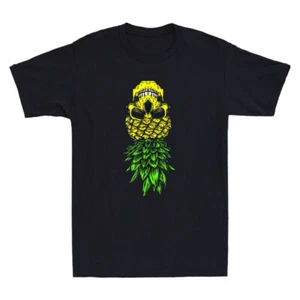 Retro Upside Down Pineapple Sunglasses Party Novelty Men's Short Sleeve T-Shirt - Picture 1 of 8