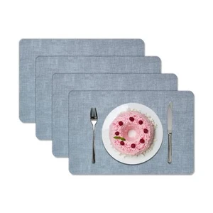MIJOTEX 11.8" x 17.7" PVC Leather Heat Resistant Placemats Set of 4 – Waterpr... - Picture 1 of 6