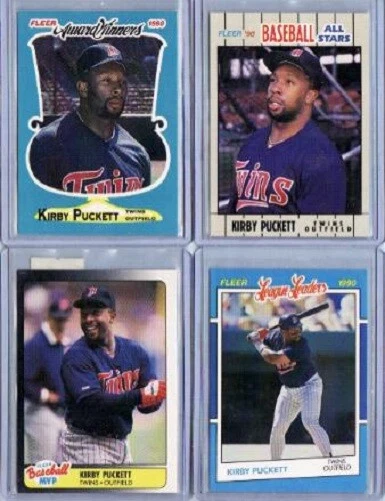 1 CARD - KIRBY PUCKETT - 1990 FLEER BASEBALL MVP CARD #29 TWINS - LAST1 - Image 1 of 1