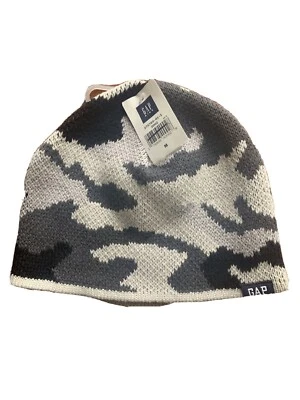 Gap Camouflage Camo Gray Beanie Hat Kids Size Medium New With Tags! - Image 1 of 4