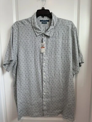 NWT Perry Ellis The Untucked Shirt Short Sleeve 100% Linen Size 3X - Image 1 of 4