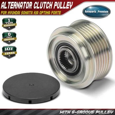 Polia de embreagem alternador para Hyundai Sonata Kia Optima Forte 6 ranhuras no sentido horário - Imagem 1 de 4