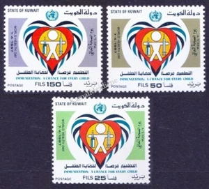Kuwait 1987 MNH 3v, Immunization, Medicine, Word Health Day - Picture 1 of 1